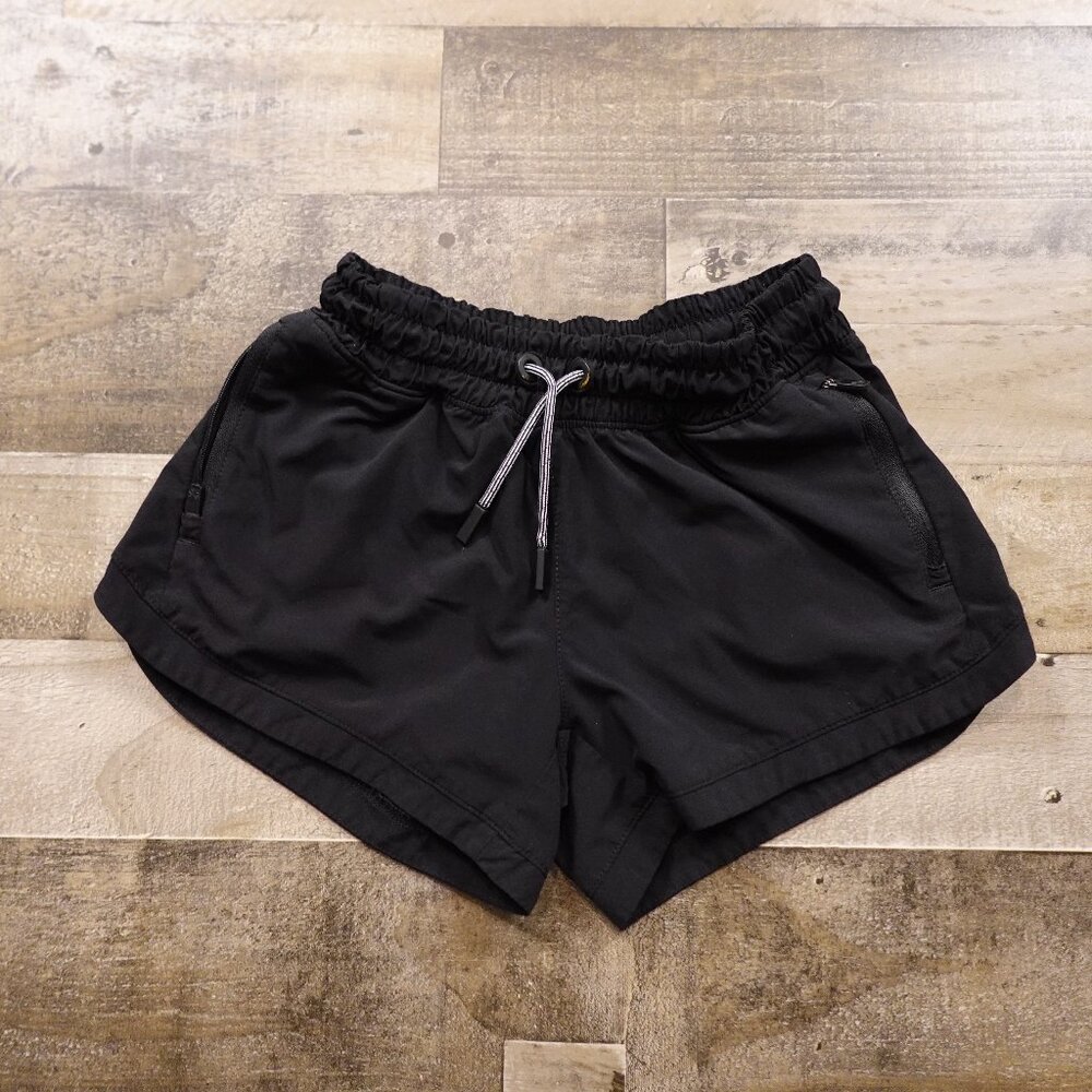 Athleta Girl Black Running Shorts | Size M (8–10) | Athletic Fit Unlined